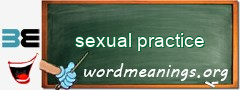 WordMeaning blackboard for sexual practice